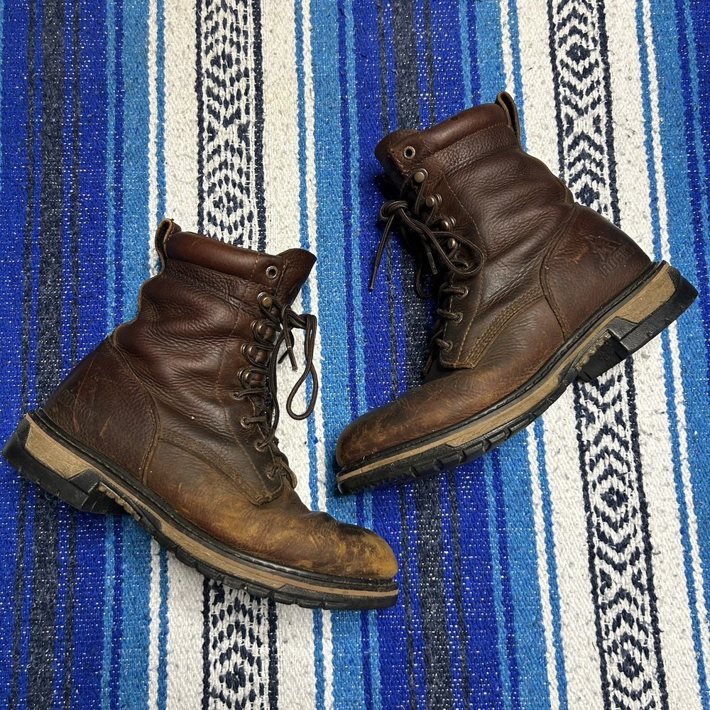 Rocky Original Ride Lacer WP Leather Work Boots Men's 8.5 M Brown FQ0002723